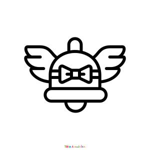Retrouvez le Coloriage d'une cloche avec des ailes et imprimez un dessin pour les fêtes de printemps