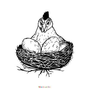 Retrouvez le coloriage d'une poule de Pâques à imprimer et trouvez un joli dessin pour cette fête de printemps