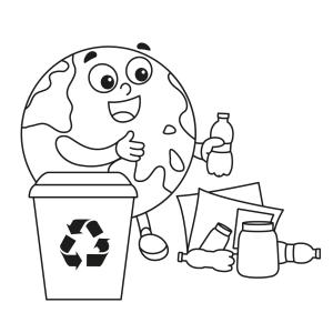 Retrouvez un coloriage sur l'écologie et imprimez un dessin gratuitement pour un atelier sur l'environnement ou pour la journée mondiale de la terre - Page 04