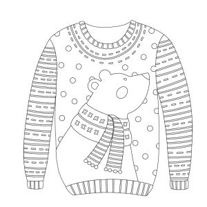 Voici un coloriage d'hiver à imprimer gratuitement. Un dessin d'hiver à imprimer pour tous les petits amoureux de la nature. Page 14