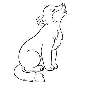 Retrouvez un Coloriage de loup pour maternelle et imprimez aux enfants un dessin mignon sur cet animal mystérieux
