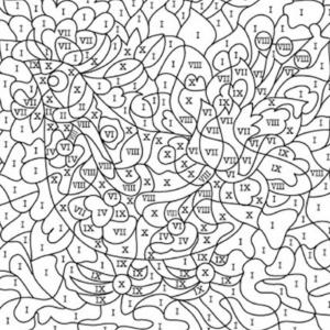 Coloriage magique : chiffres romains
