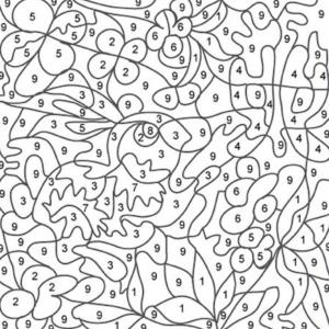 Coloriage magique du Printemps : Le lapin