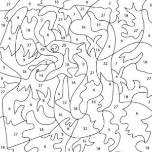 Coloriage magique : les multiples de 3 à 6