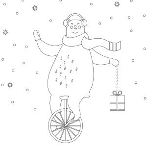 Voici un coloriage d'ours polaire à imprimer gratuitement. Un dessin d'ours à imprimer pour tous les petits amoureux des animaux de la banquise et de la nature. Page 01