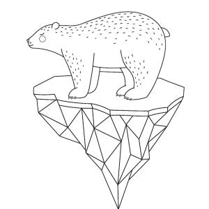 Voici un coloriage d'ours polaire à imprimer gratuitement. Un dessin d'ours à imprimer pour tous les petits amoureux des animaux de la banquise et de la nature. Page 10