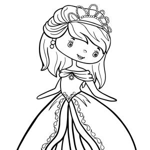Dessins de princesses à imprimer pour le coloriage des filles. Des coloriages de princesses pour rêver et s'amuser avec leur monde merveilleux ! Un coloriage que les petites princesses pourront faire