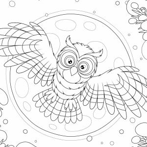 Coloriage rapace : voici un dessin à imprimer avec une joli rapace. Un coloriage à imprimer sur le thème des oiseaux  - Page 07