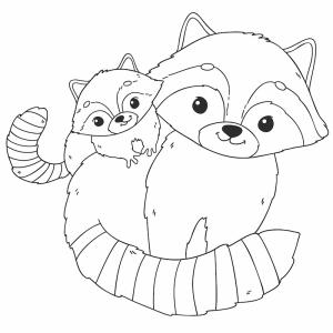 Voici un coloriage de raton laveur à imprimer gratuitement. Un dessin de raton à imprimer pour tous les petits amoureux des animaux. Page 01