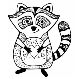 Voici un coloriage de raton laveur à imprimer gratuitement. Un dessin de raton à imprimer pour tous les petits amoureux des animaux. Page 04