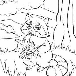Voici un coloriage de raton laveur à imprimer gratuitement. Un dessin de raton à imprimer pour tous les petits amoureux des animaux. Page 05