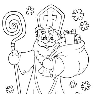 Vous recherchez un coloriage Saint Nicolas ? Retrouvez nos dessins à imprimer gratuitement ! Dans le Nord et à l'est de la France, le Saint Nicolas est un personnage presque aussi célèbre que le Père