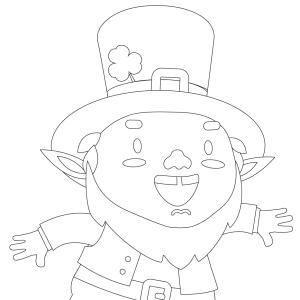 Coloriage Saint Patrick à proposer aux enfants qui aiment l'Irlande et cette fête joyeuse. Page 8