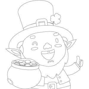 Coloriage Saint Patrick à proposer aux enfants qui aiment l'Irlande et cette fête joyeuse. Page 9