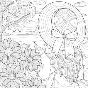 Imprimez votre coloriage de Sainte Catherine gratuitement et proposez à votre enfant de colorier une catherinette ou des chapeaux pour fêter la Sainte Catherine  - Page 01