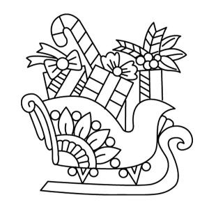 Coloriage Traineau du Père Noël : nos modèles à imprimer | Tête à modeler