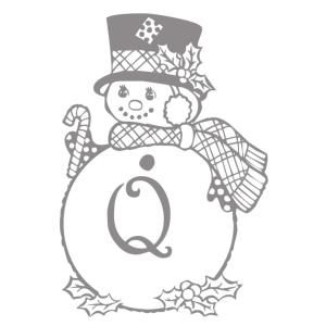 Lettre de l'alphabet illustrée d'un bonhomme de neige à imprimer pour l'apprentissage du nom des lettres. Une façon amusante d'apprendre son alphabet.