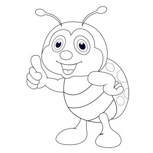 Coloriages et dessins pour découvrir avec l'enfant le monde des insectes.