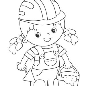 Coloriages sur les métiers : charcutier