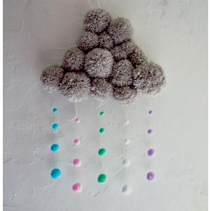 Un tuto pour apprendre à réaliser un nuage de pompons en suspension