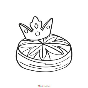 Grosse couronne pointue de l'épiphanie à colorier