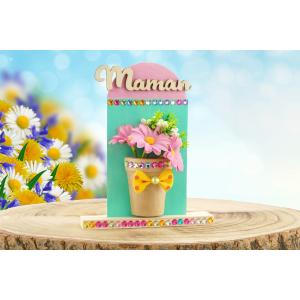Retrouvez un tuto facile pour fabriquer un tableau floral pour maman. Une bonne idée cadeau pour la Fête des Mères.
