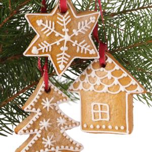 D&eacute;corations de No&euml;l en pain d'&eacute;pices