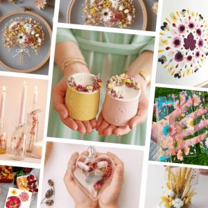 DIY : 12 idées de bricolages enfants avec des fleurs séchées