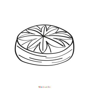 Coloriage d'une galette pour l'épiphanie à imprimer