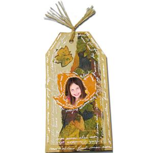 Etiquette scrapbooking d'automne