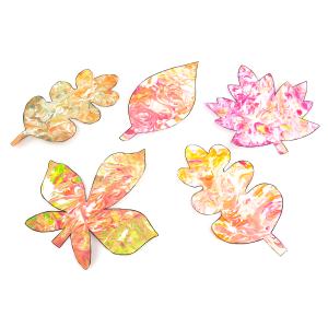 Feuilles d'automne marbrées - Mousse à raser