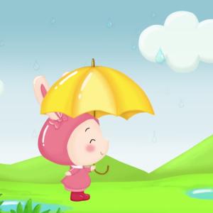 comptine Flic, flac, floc, la chanson de la pluie à regarder et écouter