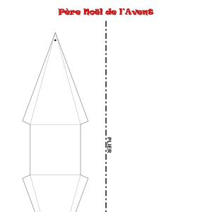 Le gabarit du père Noël à télécharge et à imprimer gratuitement