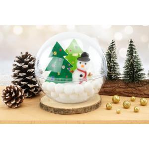 Personnaliser un globe de Noël en plastique avec les enfants