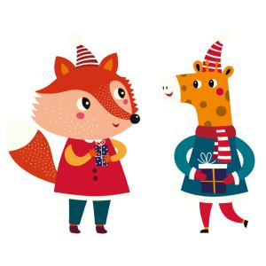 Image de Noël : Animaux de Noël à imprimer afin de les utiliser pour vos activités et bricolages de Noël. Ces mignons petits personnages seront parfaits pour vos créations avec vos enfants.