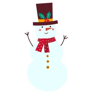 Image de Noël : bonhomme de neige de Noël. Imprimez et découpez ces bonhommes de neige afin de les utiliser dans les activités de Noël avec les enfants.