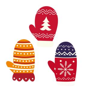 Image de Noël : Image moufles de Noël. Ces images sont à imprimer et à découper. Elles peuvent servir pour tous vos bricolages et activités de Noël avec vos enfants.