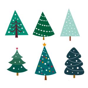 Image de Noel gratuite : Les enfants adorent les images de Noel, voici de grandes images de sapin de Noel à imprimer pour le découpage et le bricolage.