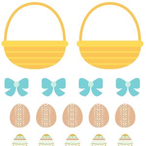 Image Paques a imprimer : Des paniers de Pâques à imprimer et à assembler afin de les remplir.
