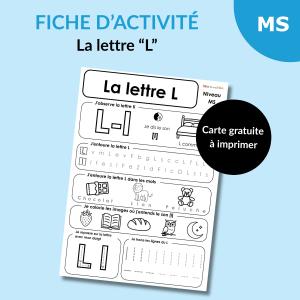 Lettre L en Moyenne Section (MS) : fiche d'activité à imprimer