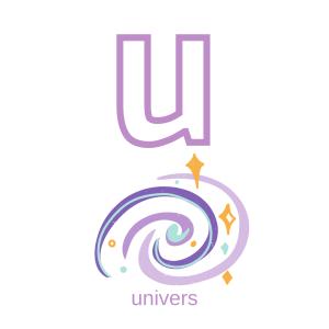 Imprimer la planche imagier minuscule "u" comme univers pour créer un imagier pour les enfants
