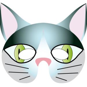Imprimer le modèle du masque de chat pour le déguisement des enfants