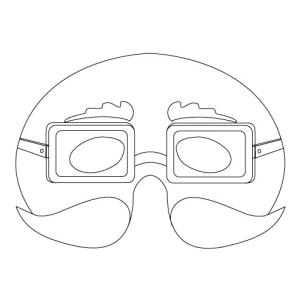 Imprimer le modèle du masque de monsieur moustachu pour le déguisement des enfants