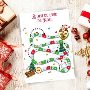 Ce jeu de l'oie à imprimer gratuitement est sur le thème de Noël et permettra de faire découvrir ce jeu aux enfants. Le jeu de l'oie est très aimé des enfants et est très facile à mettre en place. Il