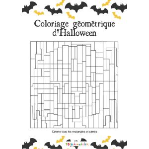 Un jeu de coloriage avec une consigne bien précise : il faut colorier tous les rectangles et tous les carrés. Ce jeu de coloriage dissimule une image sur le thème d'Halloweenqui apparait lorsque toute