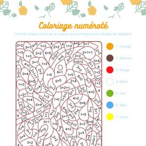Un jeu pour colorier et compter , pour manipuler les tables additions de 1 à 7 tout en jouant sur le thème des additions.
