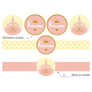 Imprimez gratuitement ce kit anniversaire pour une décoration de Princesse. Ces décorations d'anniversaire sont très faciles à préparer pour un anniversaire. Elles sont gratuites, il vous suffira just