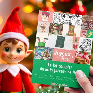 Retrouvez un kit complet à imprimer avec tous les éléments pour organiser la tradition du lutin farceur chez vous.