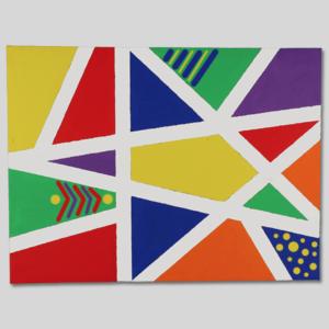 Voici une jolie idée d'activité créative pour réaliser une tableau d'art abstrait avec les enfants.
