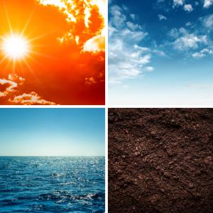 5 éléments sont indispensables à la vie. On retrouve ces 5 éléments à des niveaux variables dans tous les biotopes. Les cinq éléments de vie sont l'eau, le sol, l'air,
